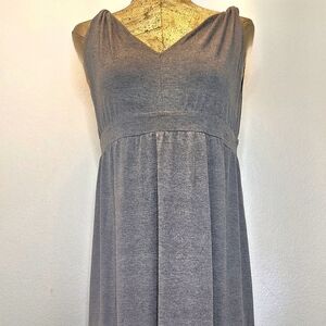 Gray Knit Maxi Dress